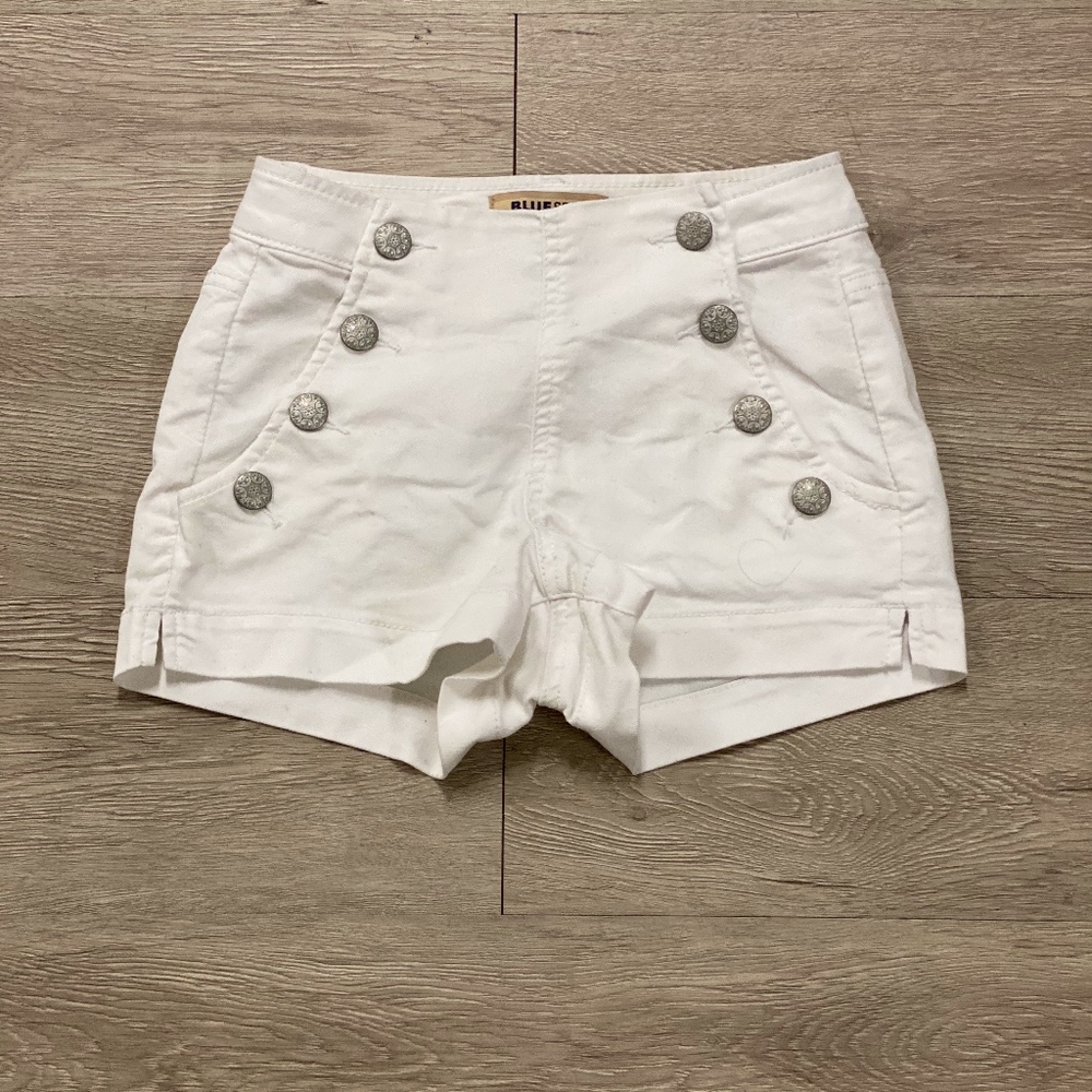 White Jean Shorts